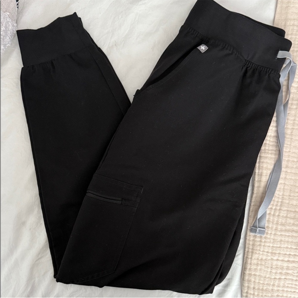 Figs, New Black Joggers - Small